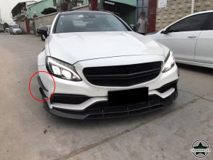 Cstar Carbon Gfk Canards Front für Mercedes Benz W205 C205 AMG Sportpaket C63 Coupe Limo