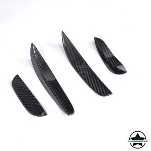 Cstar Carbon Gfk Canards Front für Mercedes Benz W205 C205 AMG Sportpaket C63 Coupe Limo