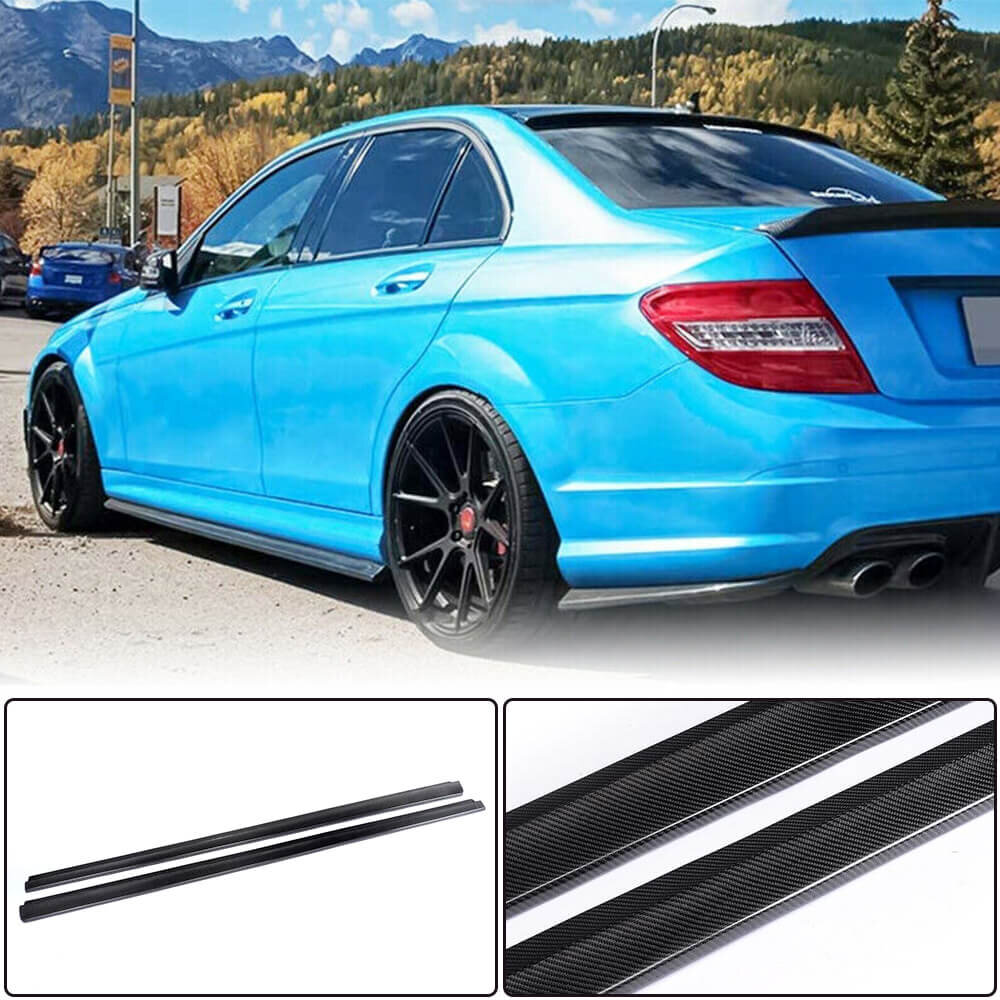 Cstar Carbon Gfk Seitenschweller für Mercedes Benz W204 C204 C63 AMG 2012+ Coupe / Limo
