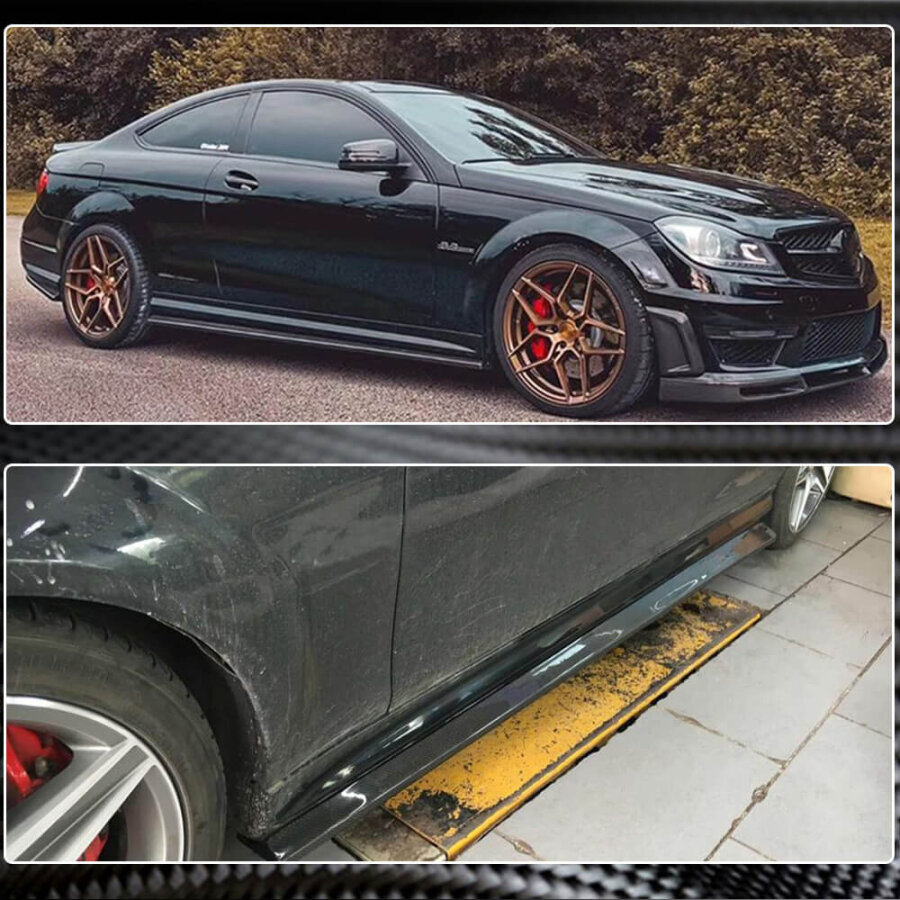 Cstar Carbon Gfk Seitenschweller für Mercedes Benz W204 C204 C63 AMG 2012+ Coupe / Limo