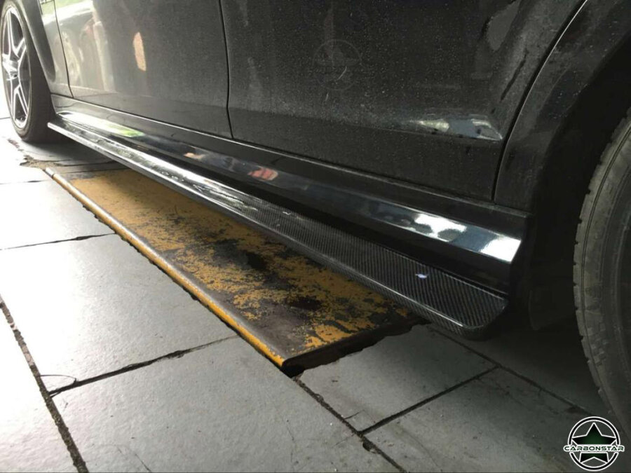 Cstar Carbon Gfk Seitenschweller für Mercedes Benz W204 C204 C63 AMG 2012+ Coupe / Limo