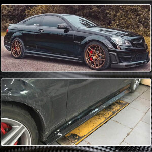 Cstar Carbon Gfk Seitenschweller für Mercedes Benz W204 C204 C63 AMG 2012+ Coupe / Limo