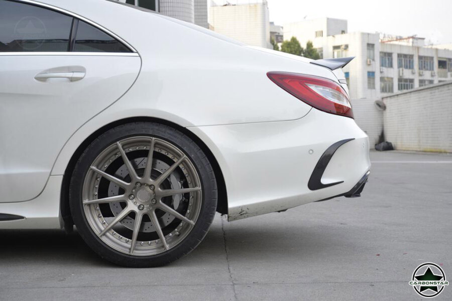 Cstar Carbon GFk Abdeckung Stoßstange hinten passend für Mercedes Benz W218 CLS400 CLS500 CLS550 CLS63 AMG 15-17