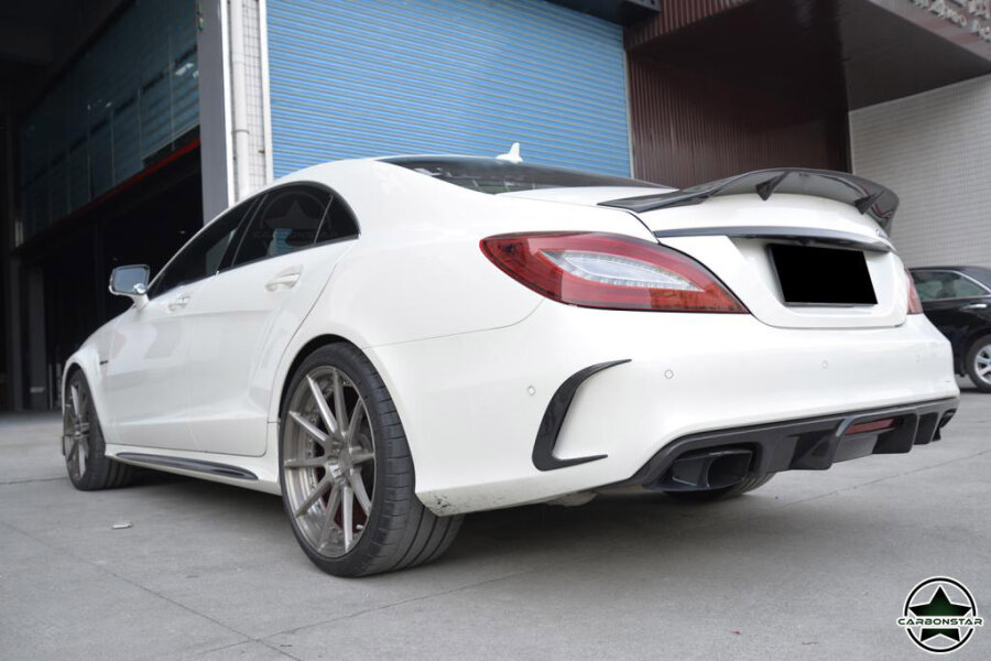 Cstar Carbon GFk Abdeckung Stoßstange hinten passend für Mercedes Benz W218 CLS400 CLS500 CLS550 CLS63 AMG 15-17