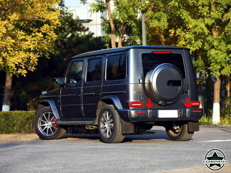 Cstar Carbon Stoßstange vorne + hinten  Abdeckungen für Mercedes Benz W463 G Klasse G63 AMG Paket