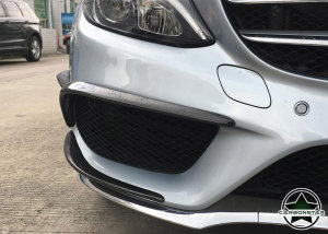 Cstar Carbon Gfk Canards Abdeckung Stoßstange vorne für Mercedes Benz W205 C250 C300 C43AMG 15-18