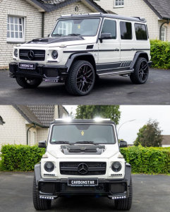 Cstar Voll Carbon Spoiler Dachspoiler LED B vorne für Mercedes Benz G Klasse W463
