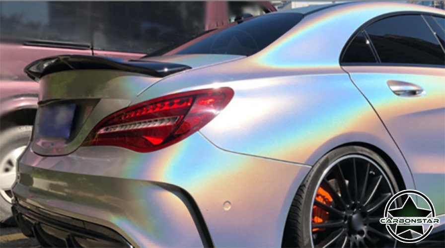 Cstar Carbon Gfk Heckspoiler Spoiler + Rote Linie für Mercedes Benz CLA W117 C17