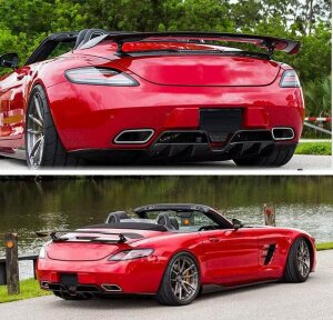 Cstar Carbon Gfk Heckdiffusor Diffusor 3tlg. für Mercedes Benz SLS AMG C197 R197 2009-2014
