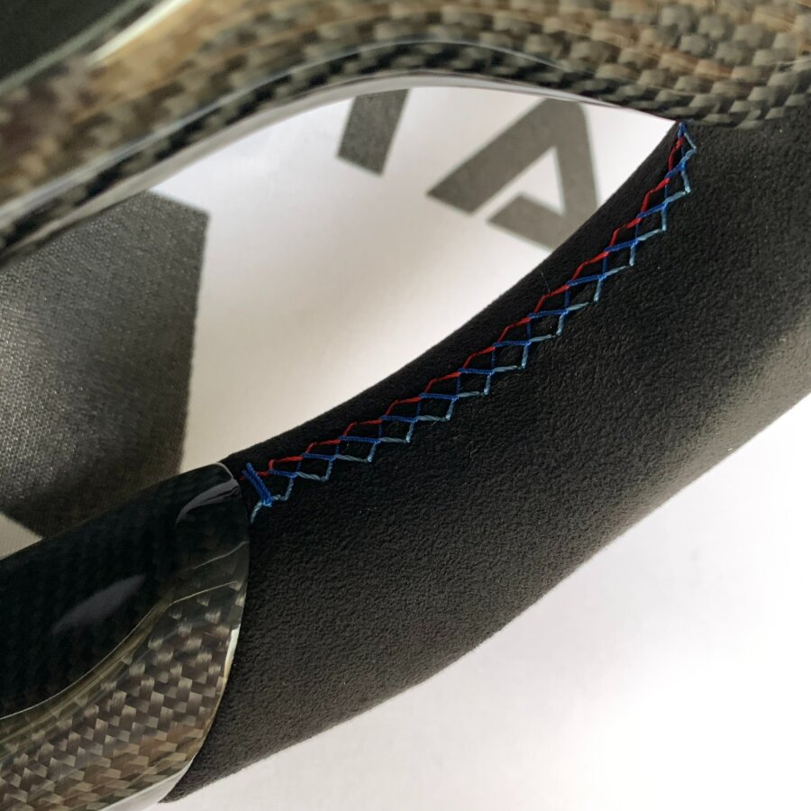 Cstar Carbon Alcantara Lenkrad Display passend für BMW E90 E91 E92 E93 E82 E88 E81 E87 + M3