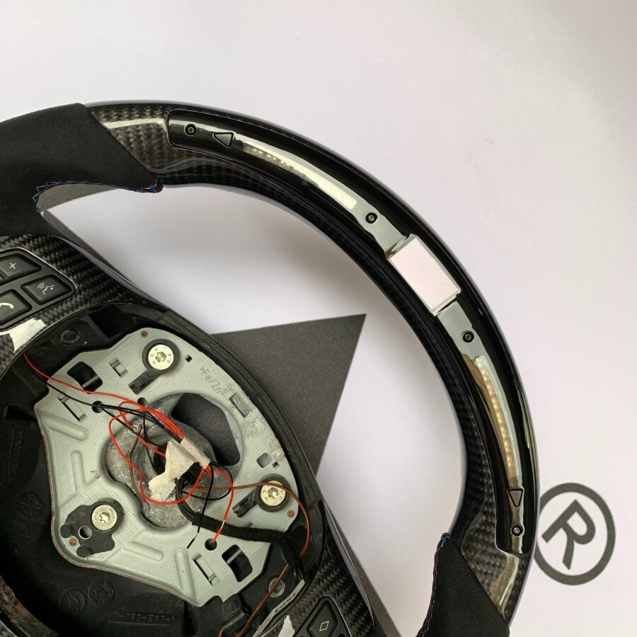 Cstar Carbon Alcantara Lenkrad Display passend für BMW E90 E91 E92 E93 E82 E88 E81 E87 + M3