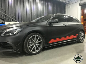 Cstar Carbon Gfk Seitenschweller für Mercedes Benz W176 A W117 CLA A45 CLA45 4 Türer