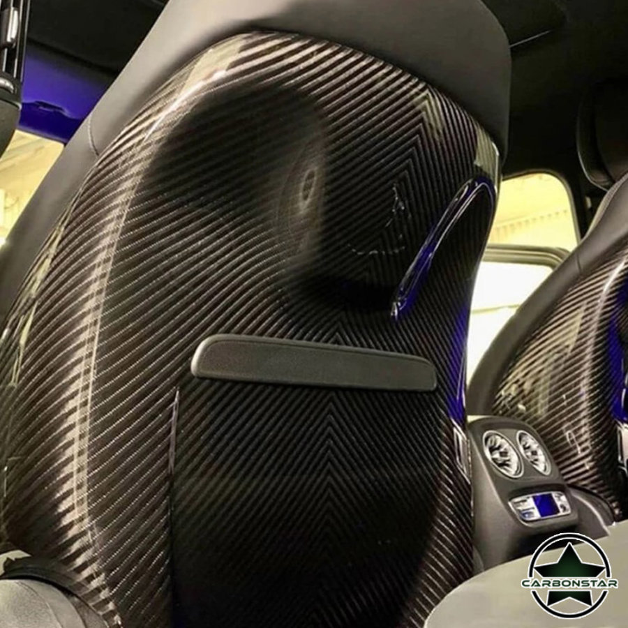 Cstar Carbon Gfk Sitzabdeckung Sitz Cover Seat Abdeckung für Mercedes Benz G Klasse G63 W463 ab 2019