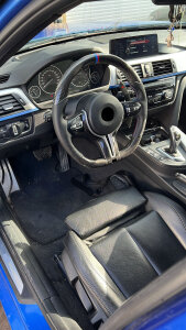 Cstar Carbon Lenkrad OEM Spange Silber Carbon passend für BMW M2 F87 M3 F80 M4 F82 F83 F20 F21 F22 F23 F30 F31 F32 F33 F36
