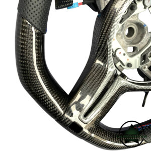 Cstar Carbon Lenkrad OEM Spange Silber Carbon passend für BMW M2 F87 M3 F80 M4 F82 F83 F20 F21 F22 F23 F30 F31 F32 F33 F36