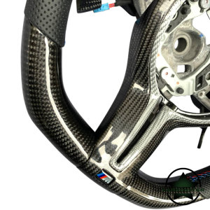 Cstar Carbon Lenkrad OEM Spange Silber Carbon passend für BMW M2 F87 M3 F80 M4 F82 F83 F20 F21 F22 F23 F30 F31 F32 F33 F36