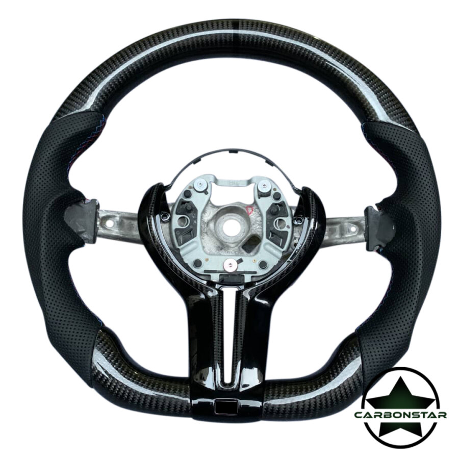 Cstar Carbon Leder Lenkrad abgeflacht Performance 12Uhr...