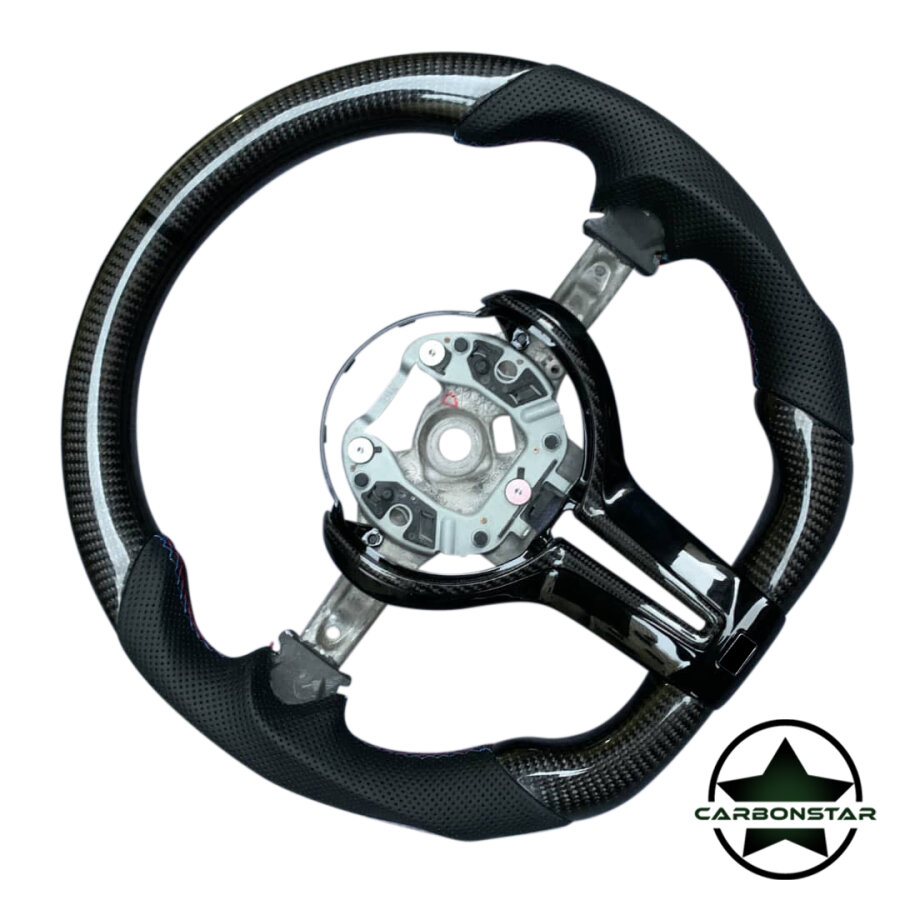 Cstar Carbon Leder Lenkrad abgeflacht Performance 12Uhr...