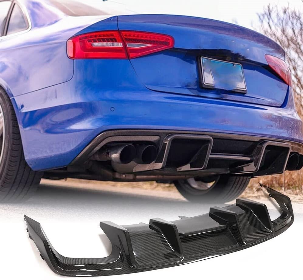 Cstar Carbon Gfk Heckdiffusor Diffusor 4 Rohr passend für Audi S4 B8.5 A4 Sline Sport Limousine 4 Türer 13-16
