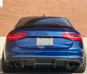 Cstar Carbon Gfk Heckdiffusor Diffusor 4 Rohr passend für Audi S4 B8.5 A4 Sline Sport Limousine 4 Türer 13-16