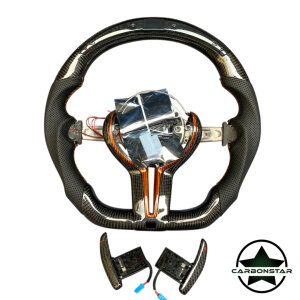 Cstar Carbon Lenkrad +Datendisplay +Spange Kupfer + Schaltwippen passend für BMW F Serie F87 M2 F80 M3 F82 M4 etc.