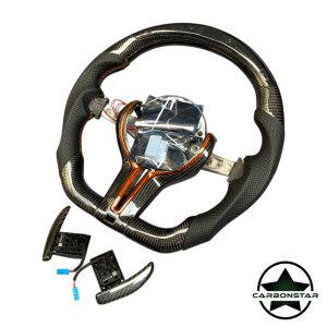 Cstar Carbon Lenkrad +Datendisplay +Spange Kupfer + Schaltwippen passend für BMW F Serie F87 M2 F80 M3 F82 M4 etc.