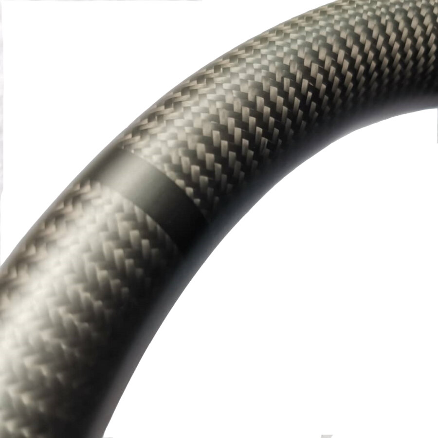 Cstar Carbon Lenkrad abgeflacht Racing Matt +Spange...