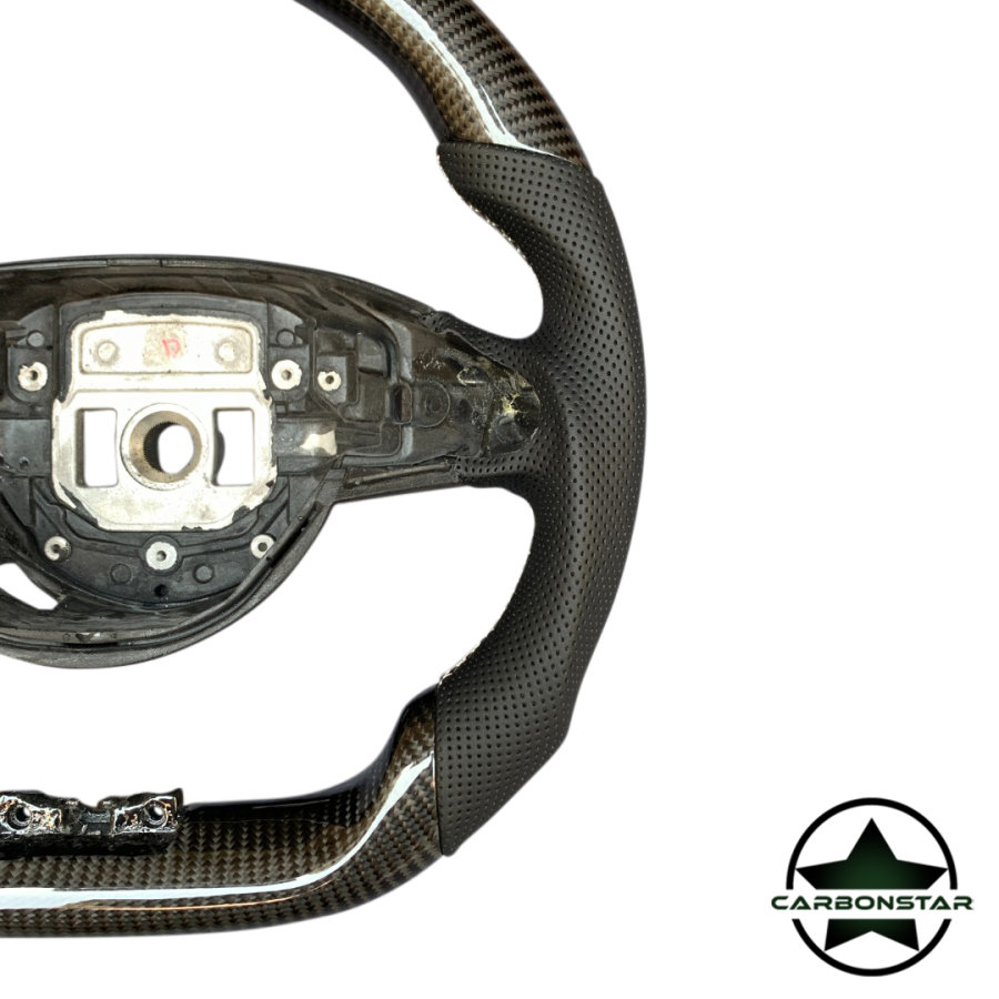 Cstar Carbon Alcantara Racing Lenkrad abgeflacht passend für Mercedes Benz W213 W205 W222 AMG  für Schaltwippen