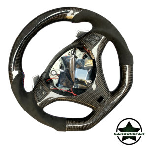 Cstar Carbon Alcantara Racing Lenkrad passend für BMW E90 E91 E92 E93 E82 E88 E81 E87 mit Schaltwippen SMG DKG