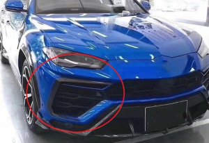Cstar Voll Carbon Abdeckung Stoßstange Vorne Lüfteinlässe für Lamborghini Urus