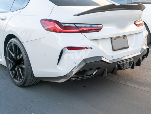Cstar Voll Carbon Heckdiffusor A passend für BMW 8er G14 G15 M Paket 840i & M850i (OE Auspuff) auch xDrive
