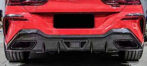 Cstar Voll Carbon Heckdiffusor A passend für BMW 8er G14 G15 M Paket 840i & M850i (OE Auspuff) auch xDrive