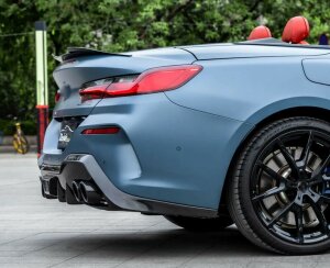 Cstar Voll Carbon Heckdiffusor A passend für BMW 8er G14 G15 M Paket 840i & M850i (OE Auspuff) auch xDrive