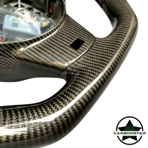 Cstar Carbon Sportlenkrad Alcantara Datendisplay passend für BMW E60 E61 E62 E63 auch M5 M6 LCI mit Schaltwippen