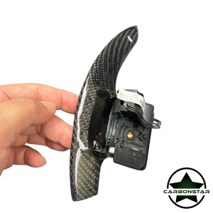 Cstar BMW E90 E91 E92 E93 - SMG Schaltwippen mit 2x2 Carbon beschichtet / Zwei Designs Variante 1 -  verlängerte Schaltwippen|TAUSCH - Wir erhalten Ihre Teile im Austausch / Nach Erhalt bekommen Sie die Kaution erstattet.