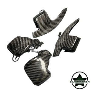 Cstar BMW E90 E91 E92 E93 - SMG Schaltwippen mit 2x2 Carbon beschichtet / Zwei Designs Variante 1 -  verlängerte Schaltwippen|TAUSCH - Wir erhalten Ihre Teile im Austausch / Nach Erhalt bekommen Sie die Kaution erstattet.