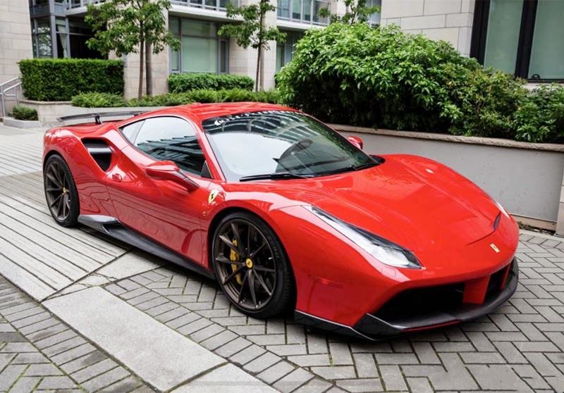 Ferrari 488 GTB + Spider Dry Carbon Frontlippe + Splitter (Set)