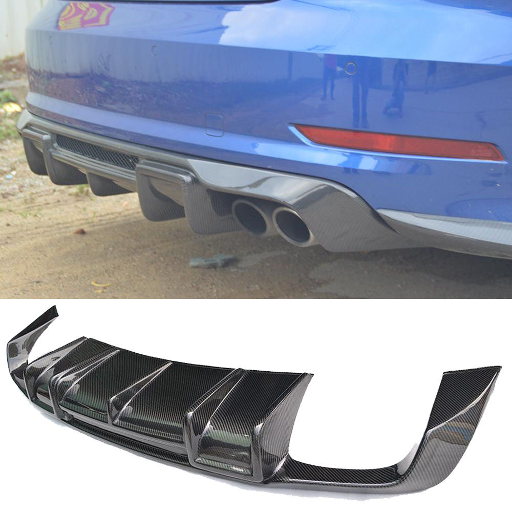 Cstar Carbon Gfk Heckdiffusor 4-Rohr für Audi A3 8V Limo 13-16 SLine S3 (Nicht RS3)