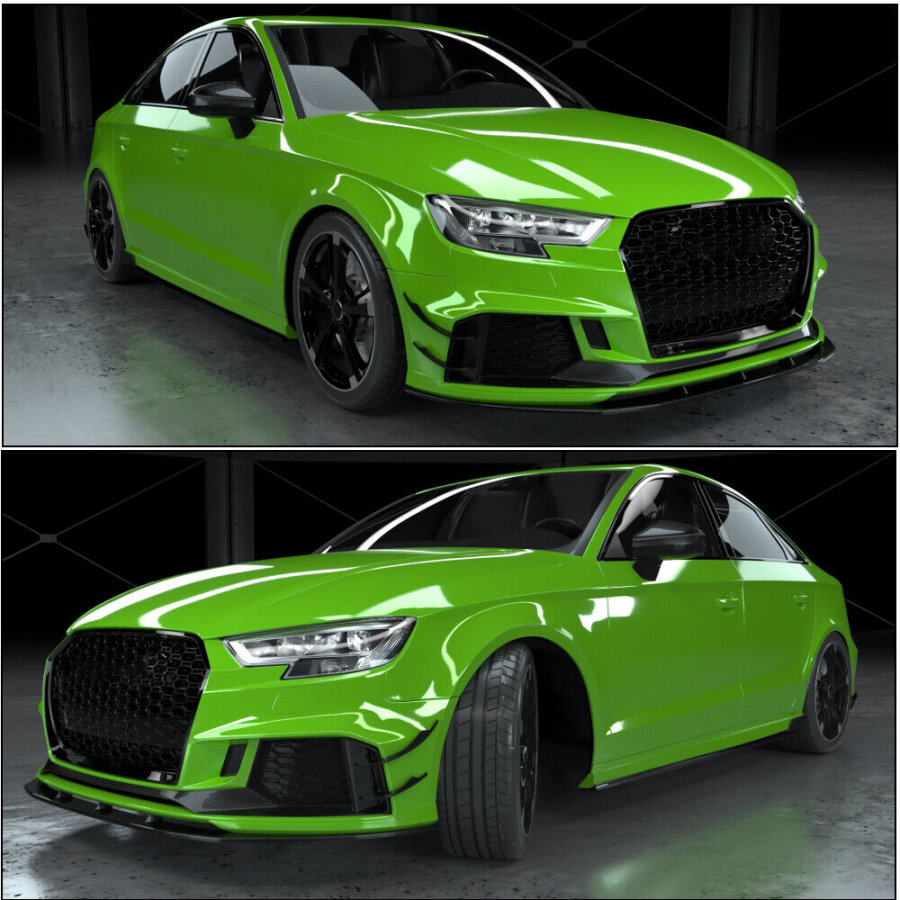 Cstar Carbon Gfk Frontlippe für Audi A3 8V RS3 Limo...