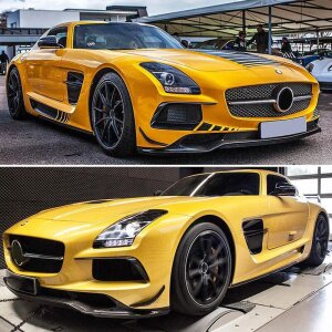Cstar Carbon Gfk Frontlippe  für Mercedes Benz SLS AMG C197 R197 2009-2014