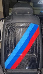 Sitzabdeckung Blank 1x1, 2x2 oder mit Farbigen Streifen  / eigenem Logo