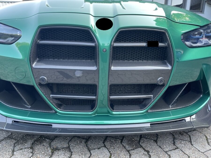 Cstar Voll Carbon Nieren Ersatz ST ohne ACC passend für BMW G80 G81 M3 G82 G83 M4 +CSL Ja, mit vormontierten schwarzen Gitter