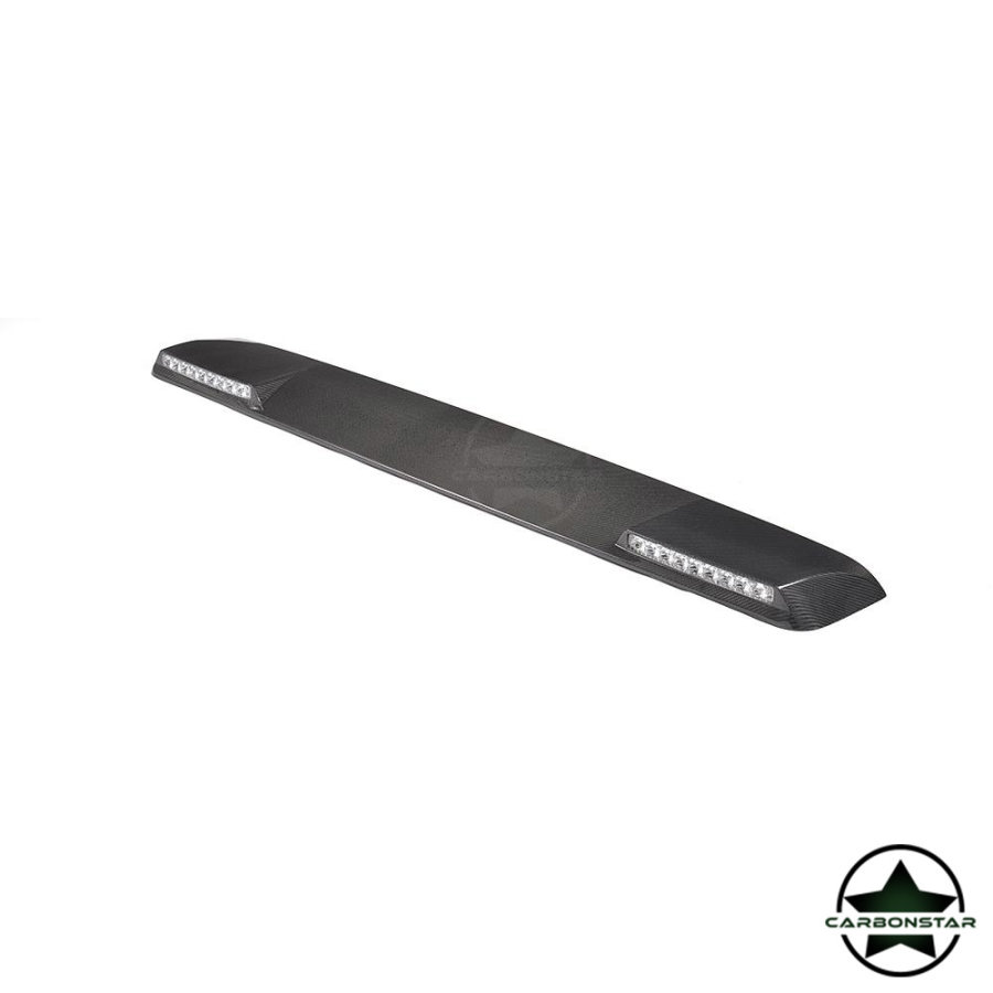 Cstar Voll Carbon Spoiler Dachspoiler LED Top vorne...
