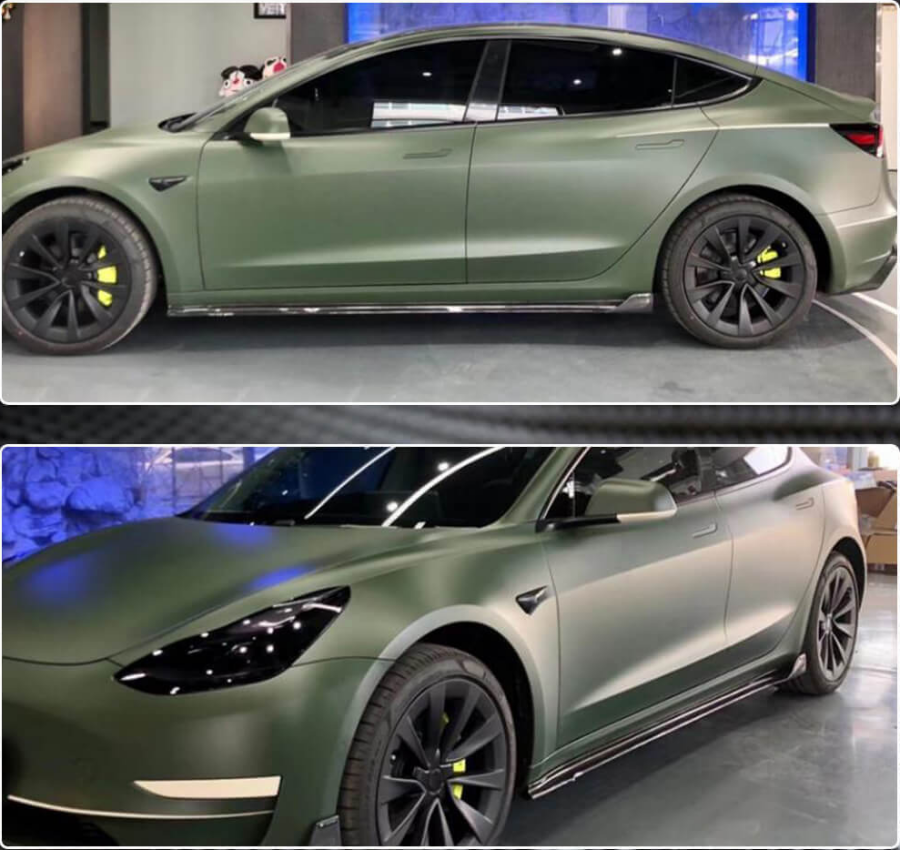 Cstar Carbon Gfk Seitenschweller V für Tesla Model 3