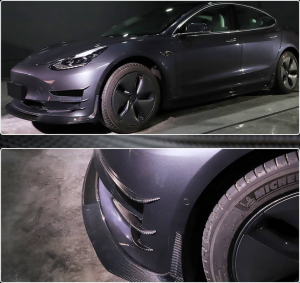 Cstar Dry Carbon Canards V2 für Tesla Model 3