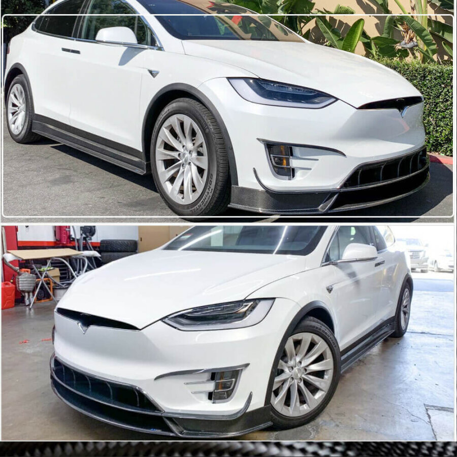 Cstar Carbon Gfk Frontlippe Revozport für Tesla Model X