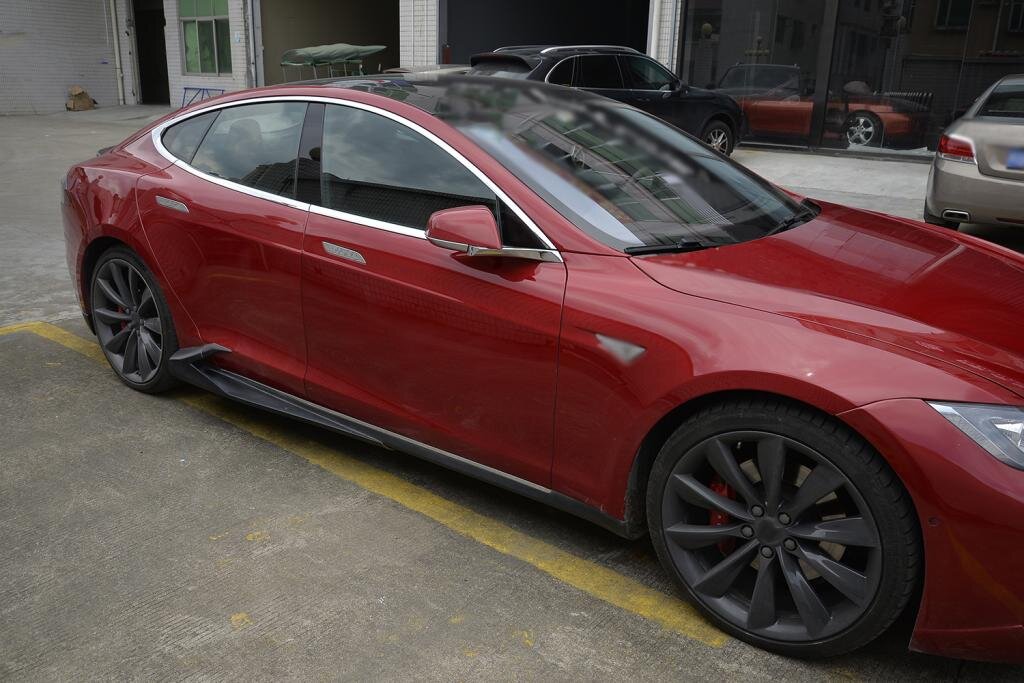 Cstar Carbon Gfk Seitenschweller J für Tesla Model S 12-16