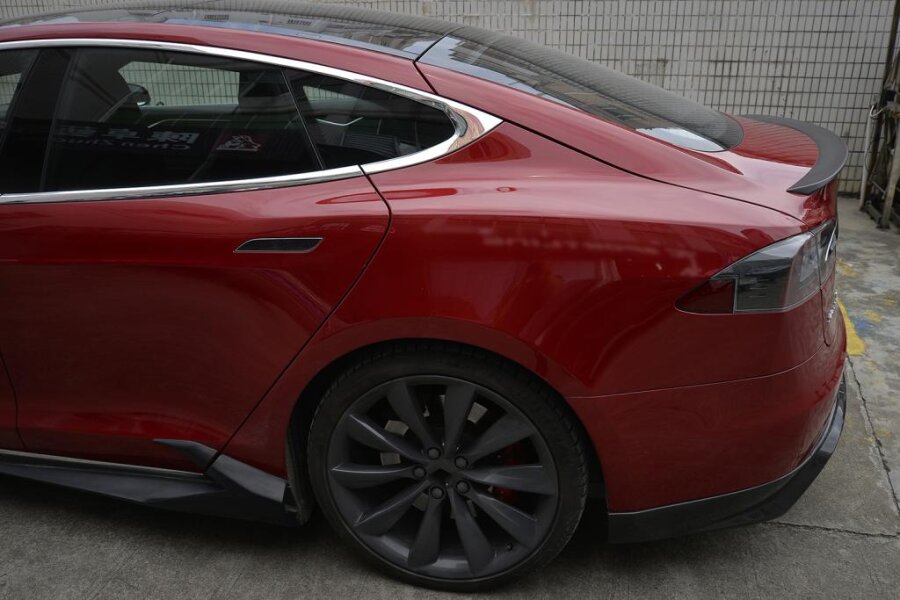 Cstar Carbon Gfk Seitenschweller J für Tesla Model S 12-16