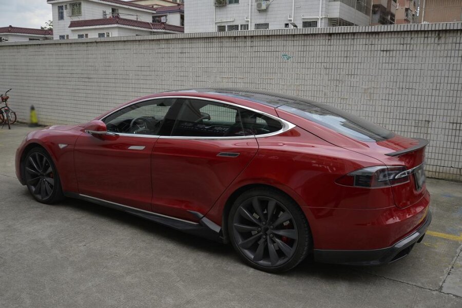 Cstar Carbon Gfk Seitenschweller J für Tesla Model S 12-16
