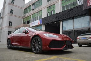 Cstar Carbon Gfk Seitenschweller J für Tesla Model S 12-16